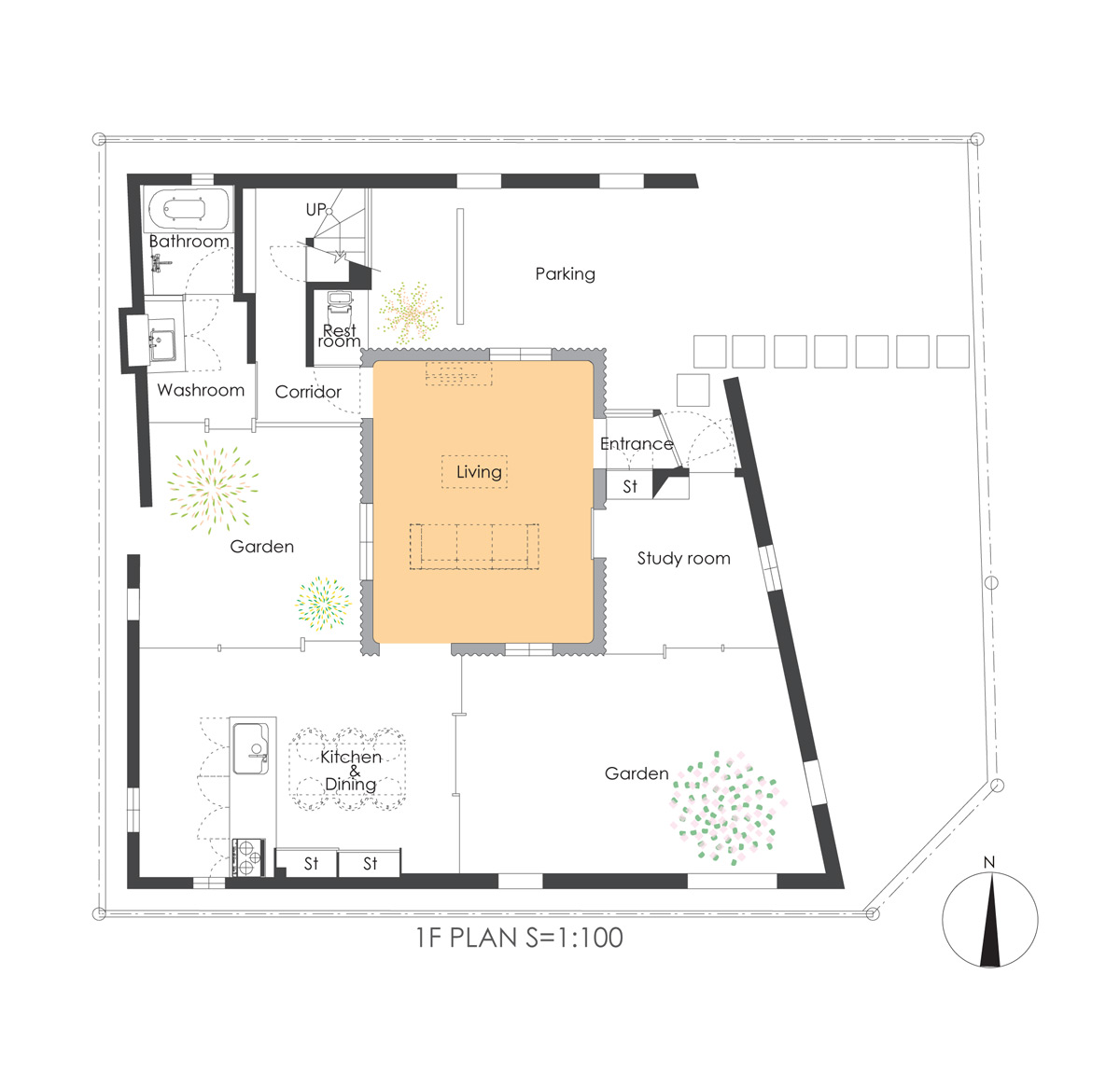 y+M design office house of a backstage designboom