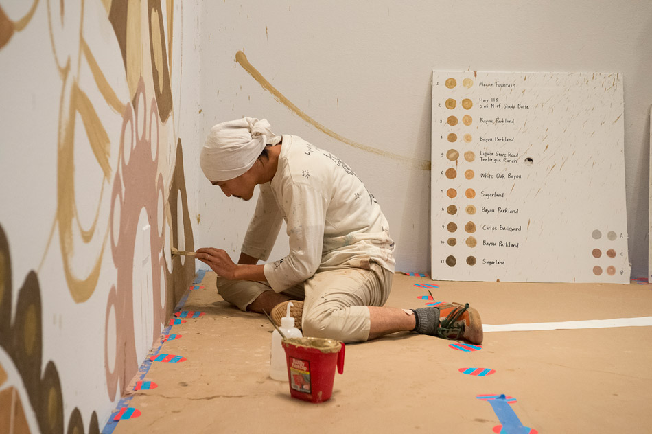 yusuke asai: rice gallery - yamatane earth painting