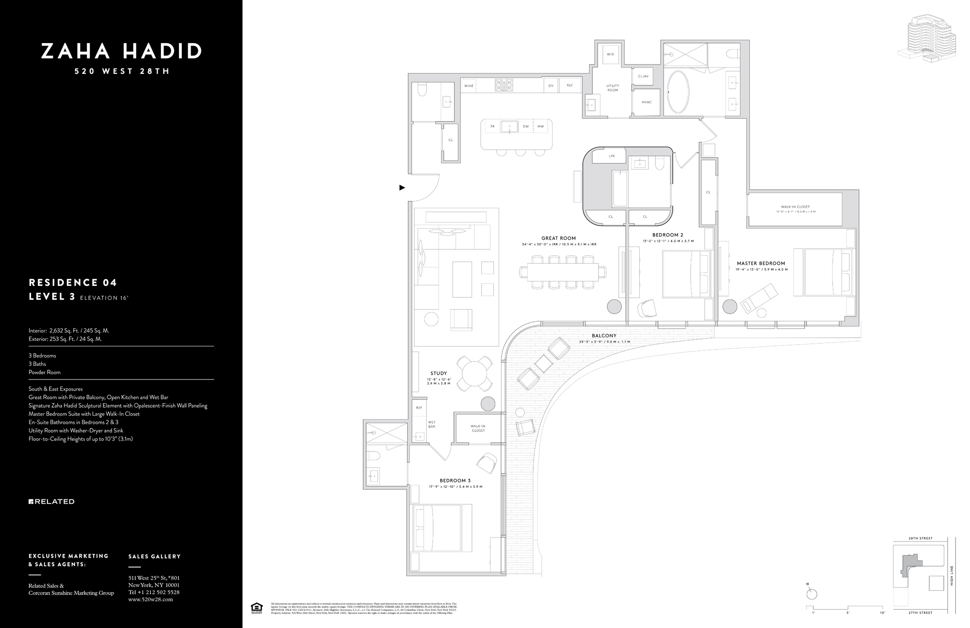 zaha hadid 520 west 28th chelsea condos new york high line designboom