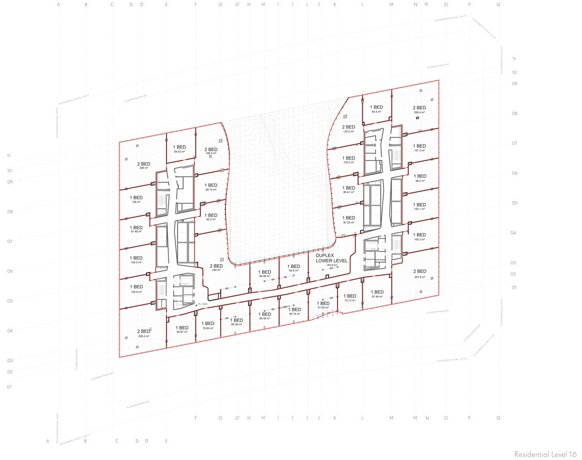 zaha hadid opus office tower dubai interiors designboom