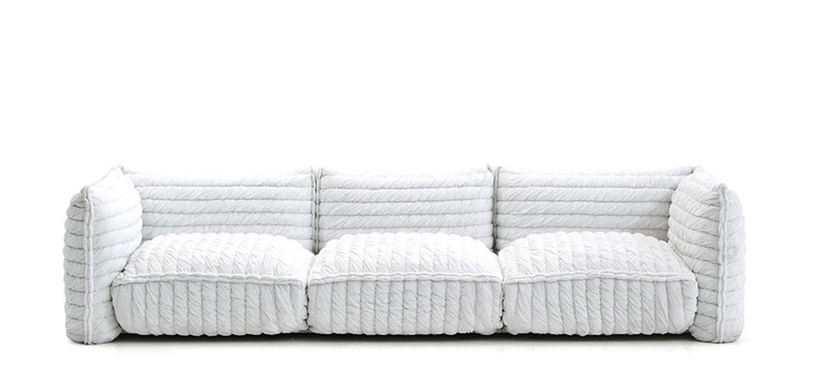 tokujin yoshioka's paper cloud sofa for moroso at milan design week 09