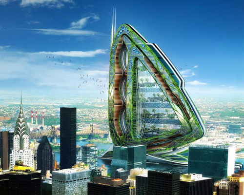 vincent callebaut's 'dragonfly' vertical farm concept for new york