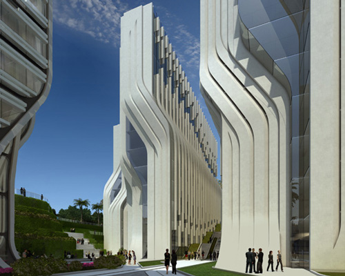 zaha hadid architects: the stone towers, cairo