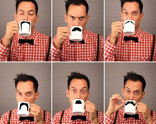 peter bruegger: moustache mugs
