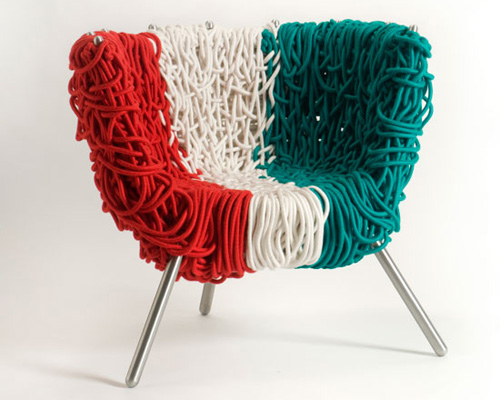 campana brothers 'italian pride' vermelha chair