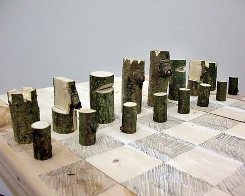 peter marigold presents extruded vessels + wood chess set