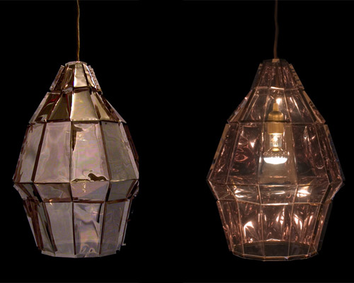 kai linke: 48g and more lamps made from mirrored bronze + silver foil