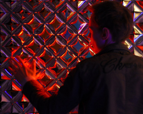 studio roosegaarde designs lotus 7.0 illuminated reflective wall