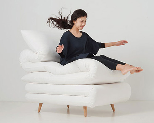 daisuke motogi's 'sleepy chair' appears as a plush, folded duvet