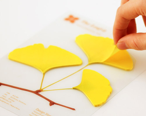 ginkgo adhesive stickers by appree from korea