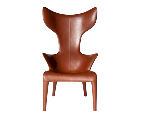 philippe starck's 'lou read' chair for driade contains a throne-like quality