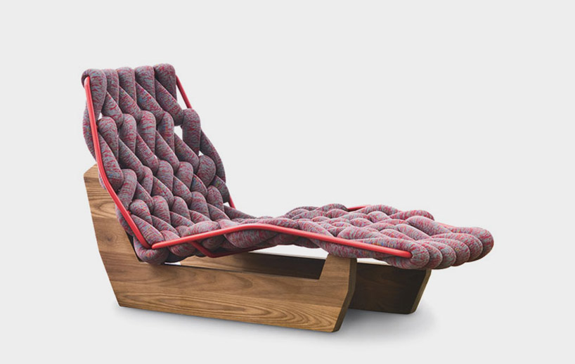 patricia urquiola weaves biknit lounger for moroso