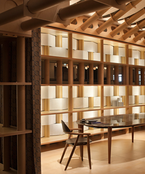 shigeru ban's paper house pavilion for Hermès