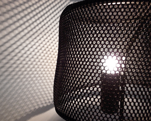 lightweight mesh lamp by hiroomi tahara