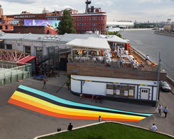 lang/baumann paint bistro 16 installation at strelka bar in moscow