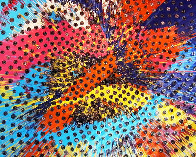 damien hirst: beautiful sunflower panerai painting