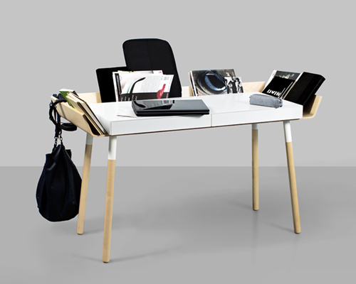 my writing desk by etc.etc. studio is designed to reduce the clutter