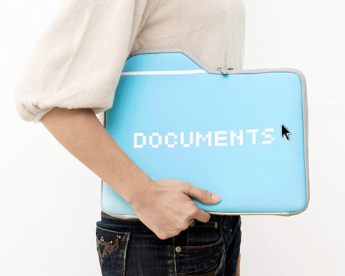 designboom shop: mac documents laptop case by 25togo