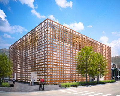 shigeru ban: aspen art museum nearing completion