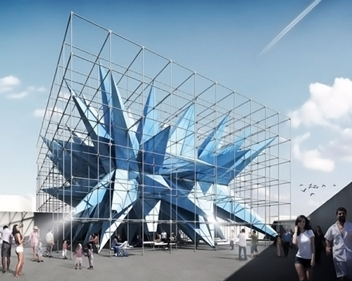 pollution fighting architecture by HWKN for MoMa PS1 courtyard