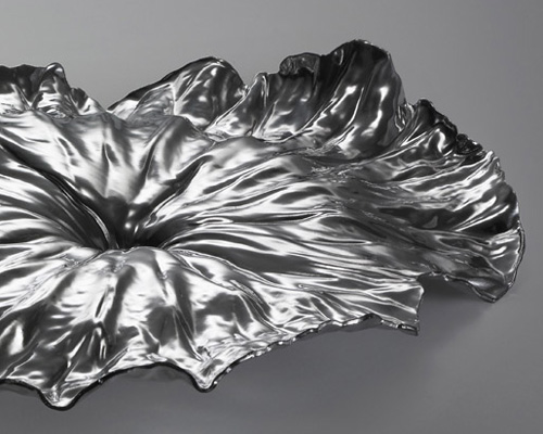 yung ho chang of atelier FCJZ for alessi: a lotus leaf tray
