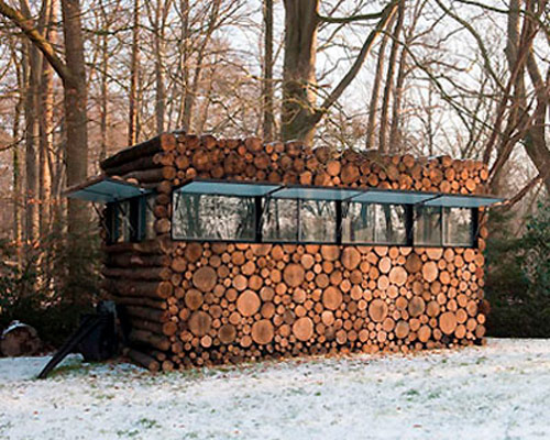 piet hein eek: tree trunk garden house