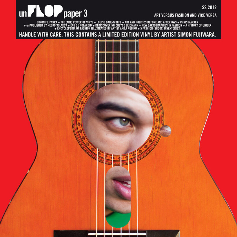 simon fujiwara unveils vinyl art cover for unFLOP magazine's third edition