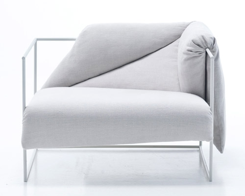 nendo folds upholstery cushions to shape zabuton chair for moroso