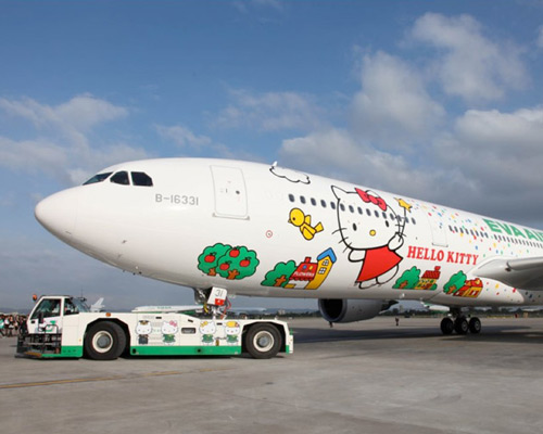 hello kitty airplane fleet for EVA air