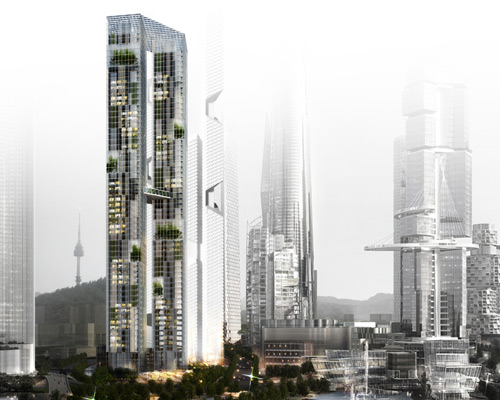 murphy/jahn: pentomonium towers   yongsan international business district