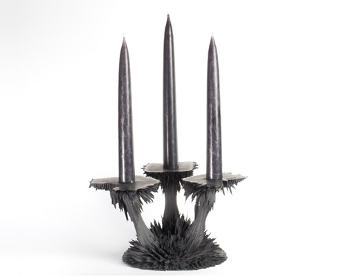 jólan van der wiel: gravity candle holders for galerie gosserez