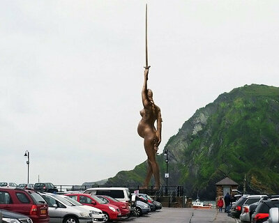 damien hirst statue proposed as angel of the west in ilfracombe