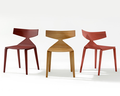 lievore altherr molina craft the saya chair for arper with a bold silhouette