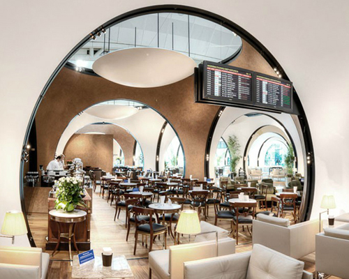 autoban defines CIP lounge at atatürk airport, istanbul with infinte arches