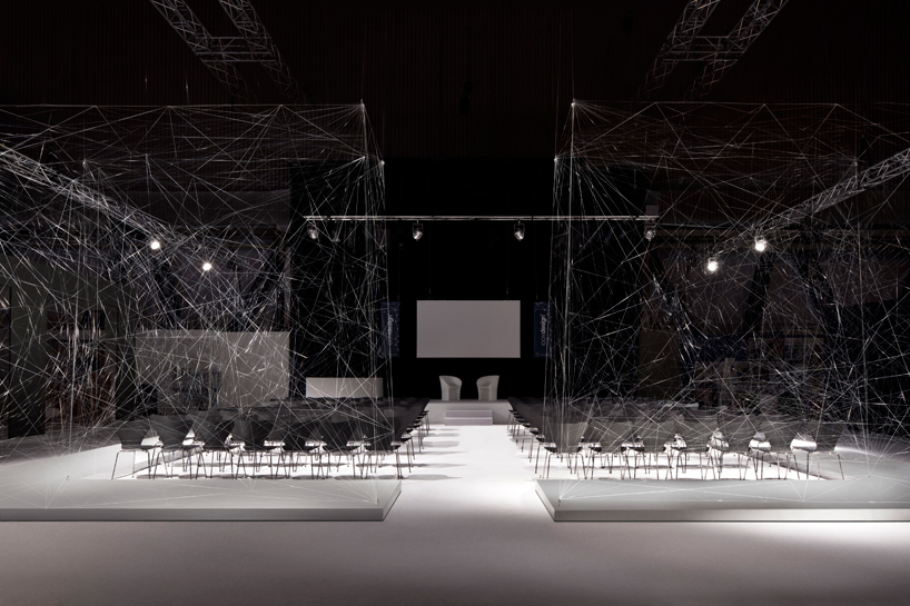 paul cocksedge's auditorium mimics a spider web