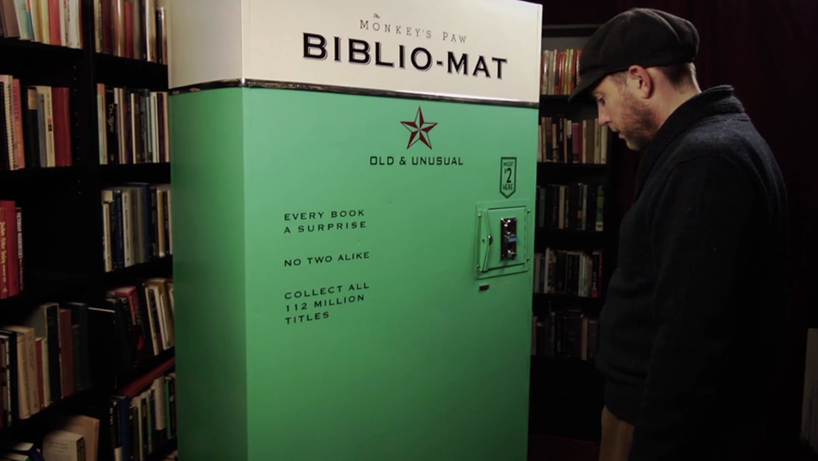 the 'biblio-mat' by craig small randomly dispenses books for two dollars