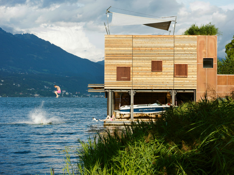 boat’s house at millstätter lake in seeboden by MHM architects