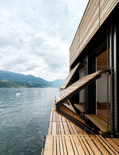 boat’s house at millstätter lake in seeboden by MHM architects