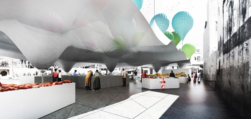 PMG architects and C.L.S.C proposals for sustainable market square competition