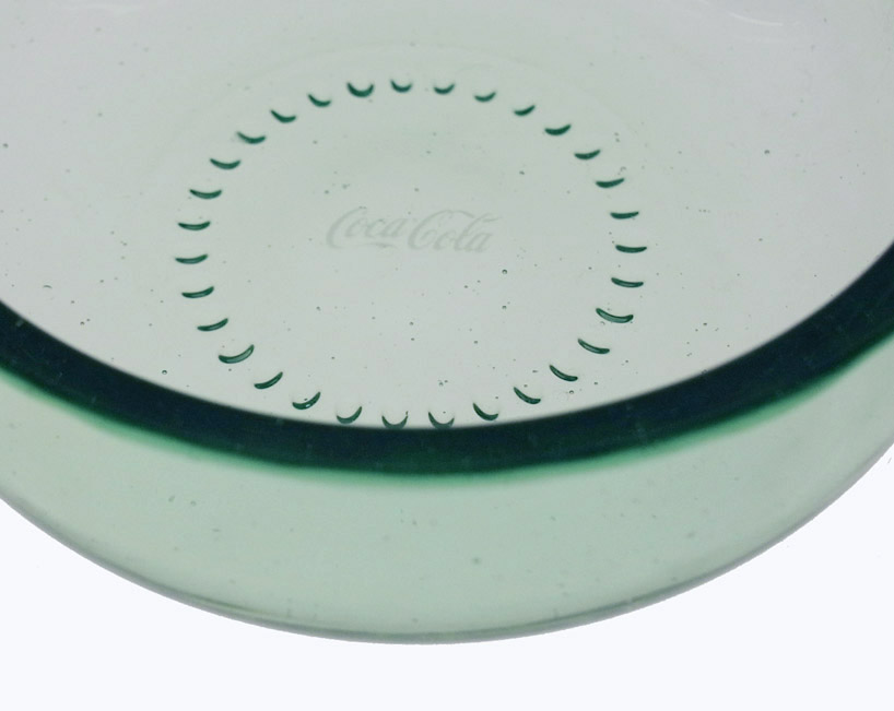 from coca cola bottle to tableware - bottleware by nendo