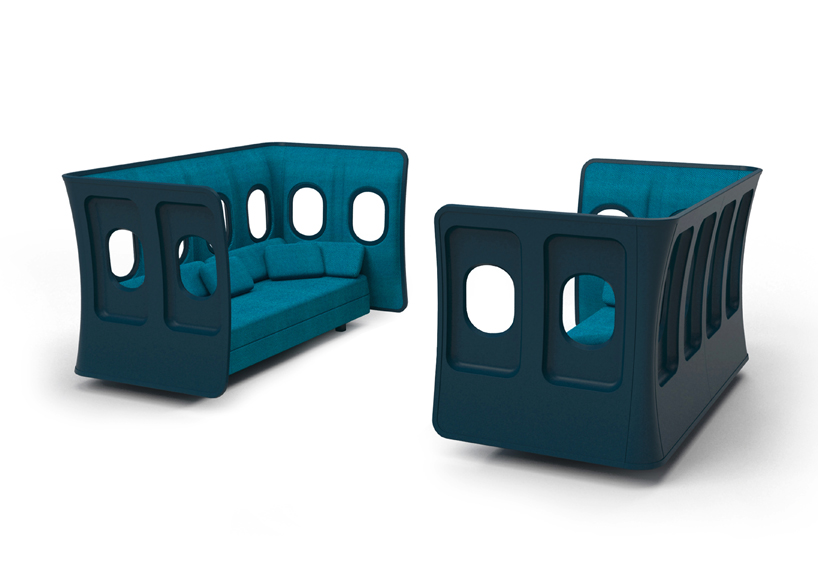 marc venot furniture made from salvaged aircraft material