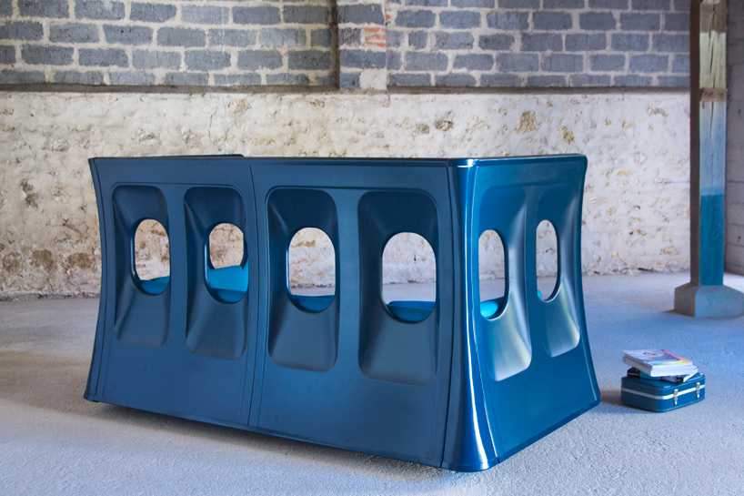 marc venot furniture made from salvaged aircraft material