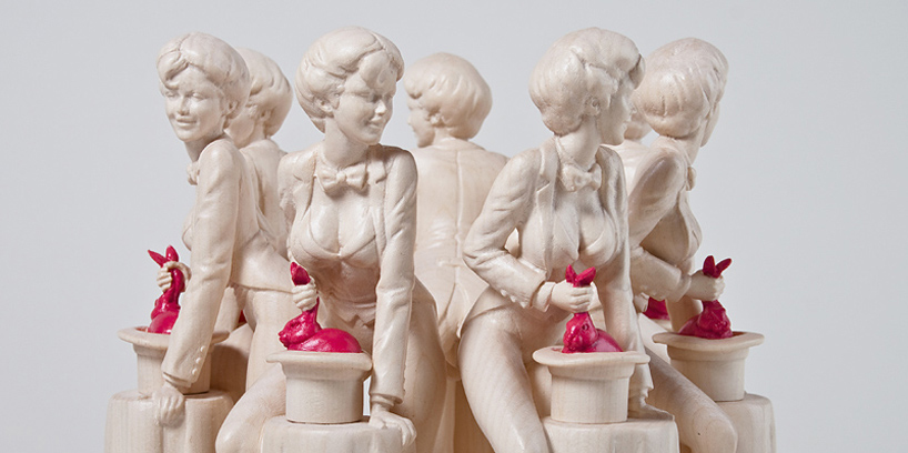 natural girls digital wooden sculptures by ben godi
