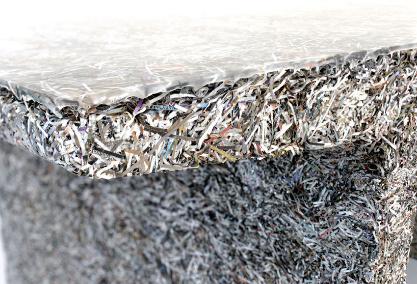 shredded magazine furniture by jens praet