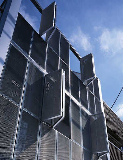 tokyo steel house by MDS built from a system of metal plates