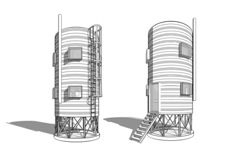 syllogie inhabitable silo by antoine pradels and gregoire chombard