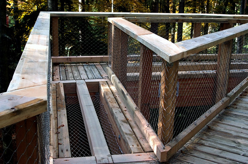 44 metre high tree top walkway in bavarian forest national park