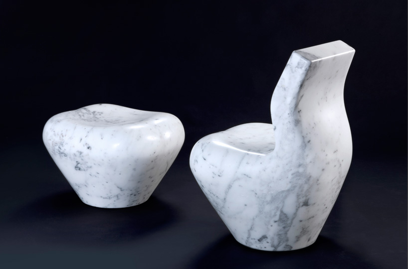 white swan in marble by satyendra pakhalé at design miami/