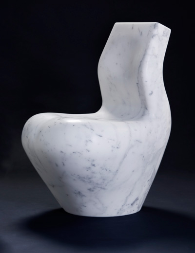 white swan in marble by satyendra pakhalé at design miami/