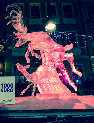 the old market ice sculpture festival in poznan